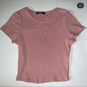 Shein Pink Crop Top